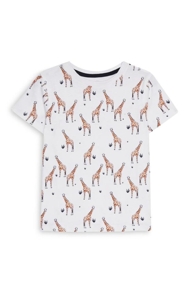 Camiseta estampada jirafa