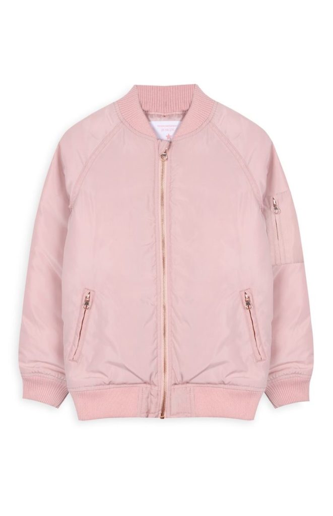 Cazadora bomber rosa de niña mayor