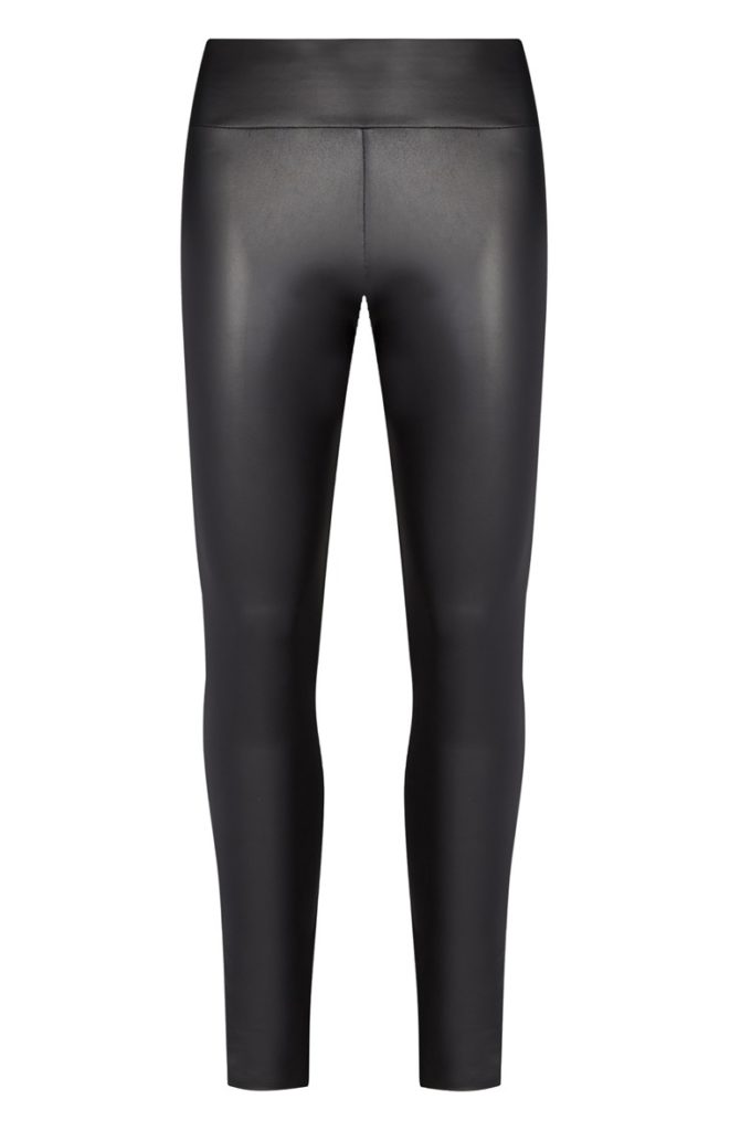 Leggings negros brillantes de talle alto