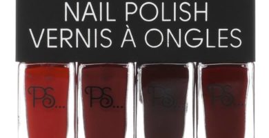 Pack de 4 esmaltes de uñas burdeos de PS