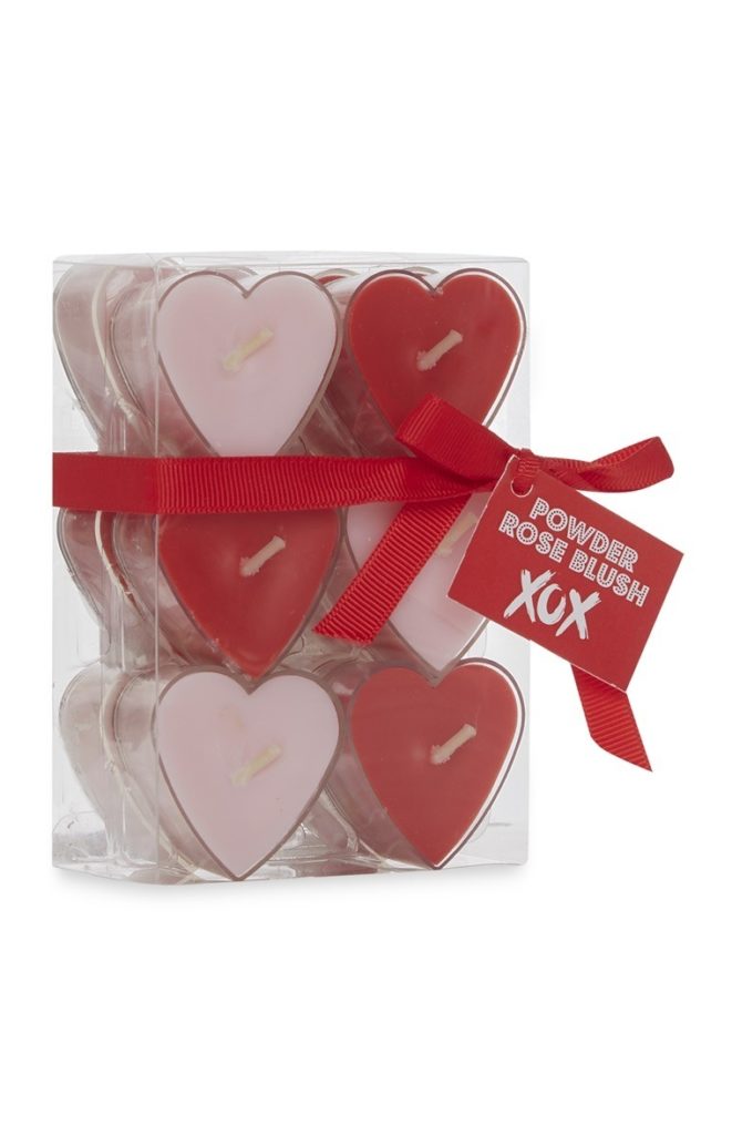 Velas perfumadas con forma de corazón