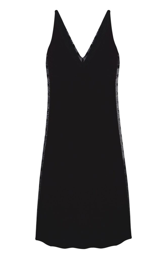 Vestido negro de malla para dormir