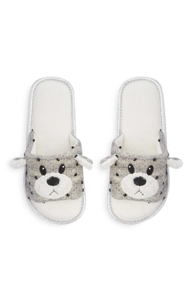 Zapatillas Grey Teddy Bear