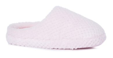 Pantuflas rosadas texturizadas