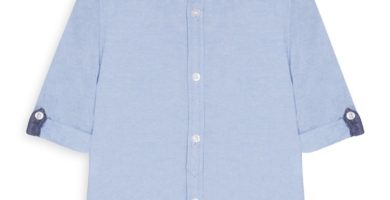 Camisa Oxford Azul de Bebe