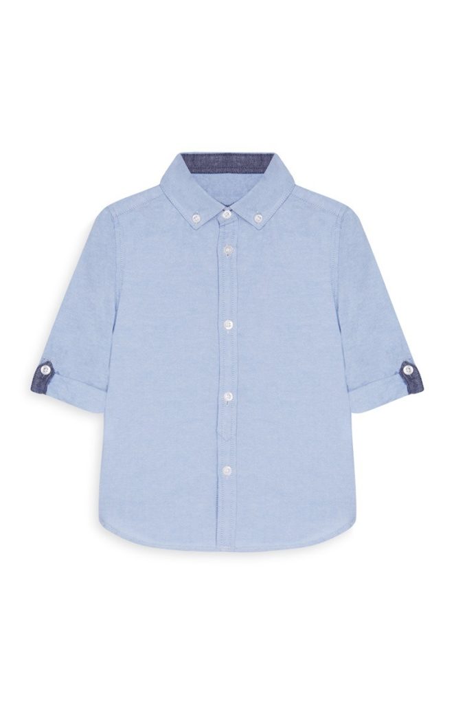 Camisa Oxford Azul de Bebe