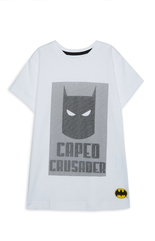 Camiseta Blanca de Batman para Niño