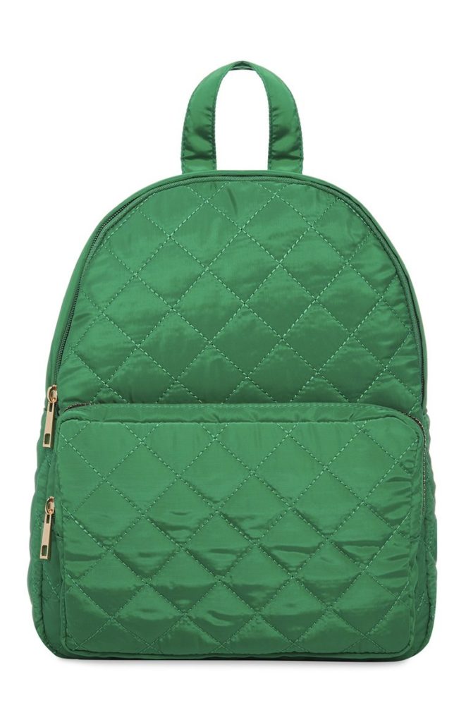 Mochila acolchada verde