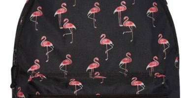 Mochila con Estampado de Flamingos