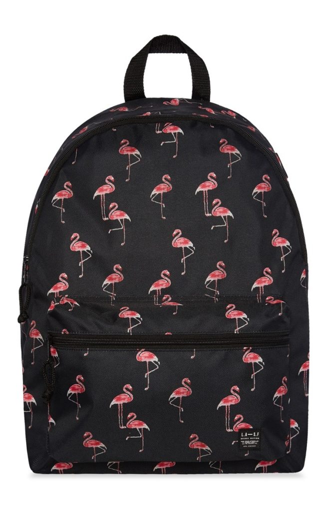 Mochila con Estampado de Flamingos