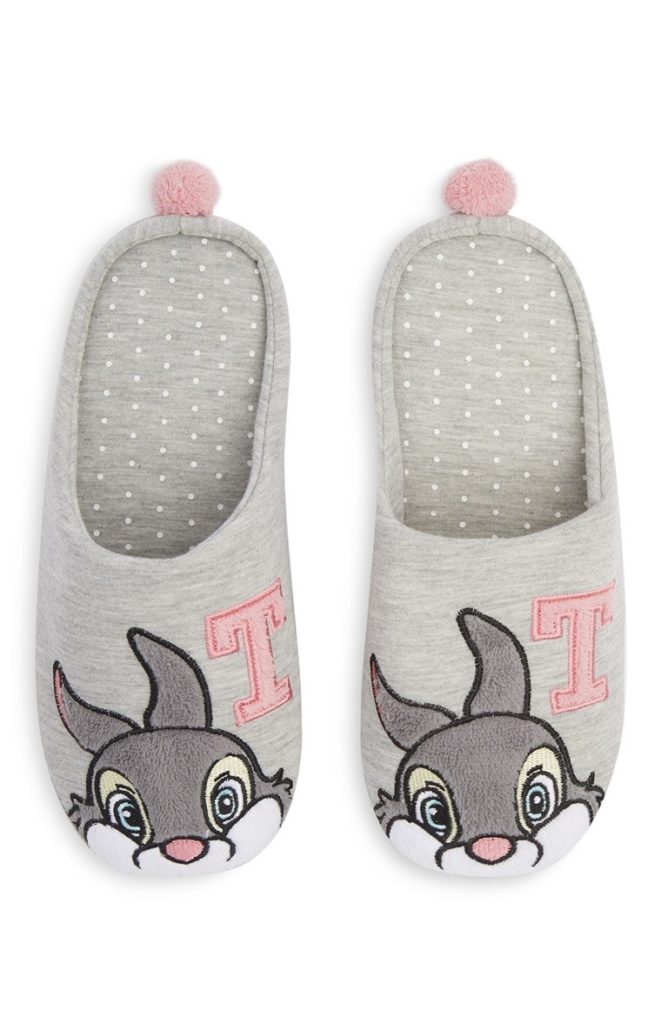 Pantuflas Grises de Personaje de Disney