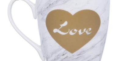 Taza de cerámica marmoleada "LOVE"