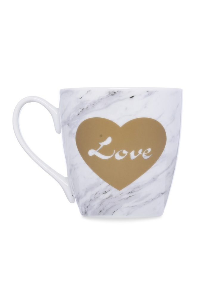 Taza de cerámica marmoleada "LOVE"