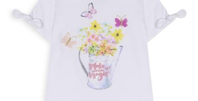 Camiseta para niñas con estampado floral