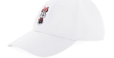 Gorra blanca de beisbol de Minnie Mouse