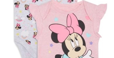 Pack de 2 bodies de Minnie de bebé niña