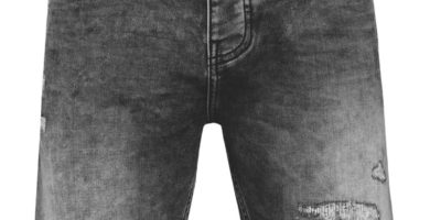 Pantalón corto vaquero gris marengo