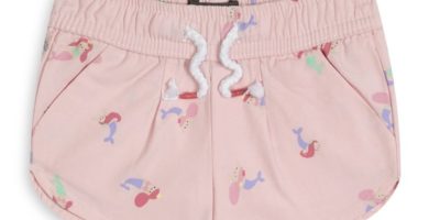 Short rosa para bebé niña