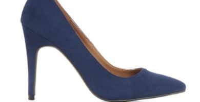 Zapato azul de la corte
